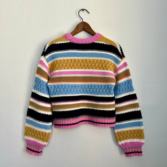 Unsubscribed Cashmere Striped Sweater XS – Relaxed & Cropped Fit - Picture 6 of 13